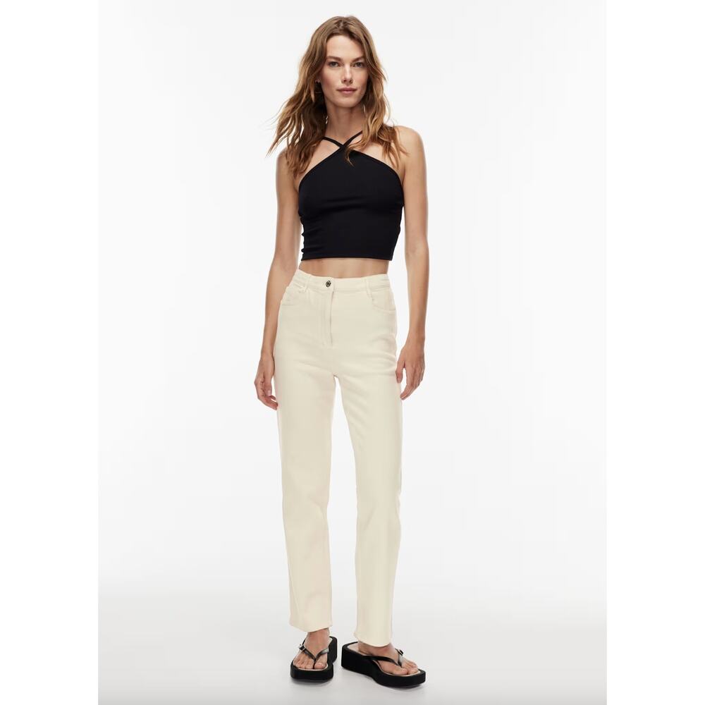 Aritzia Cream Straight Leg Pants